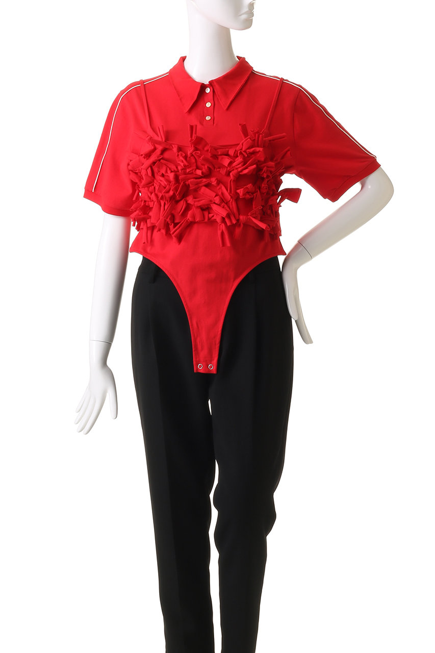 トップス MAISON SPECIAL Ribbon Polo Bodysuit Ribbon Polo Bodysuit