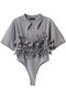 Ribbon Polo Bodysuit/リボンポロボディスーツ メゾンスペシャル/MAISON SPECIAL GRY(グレー)