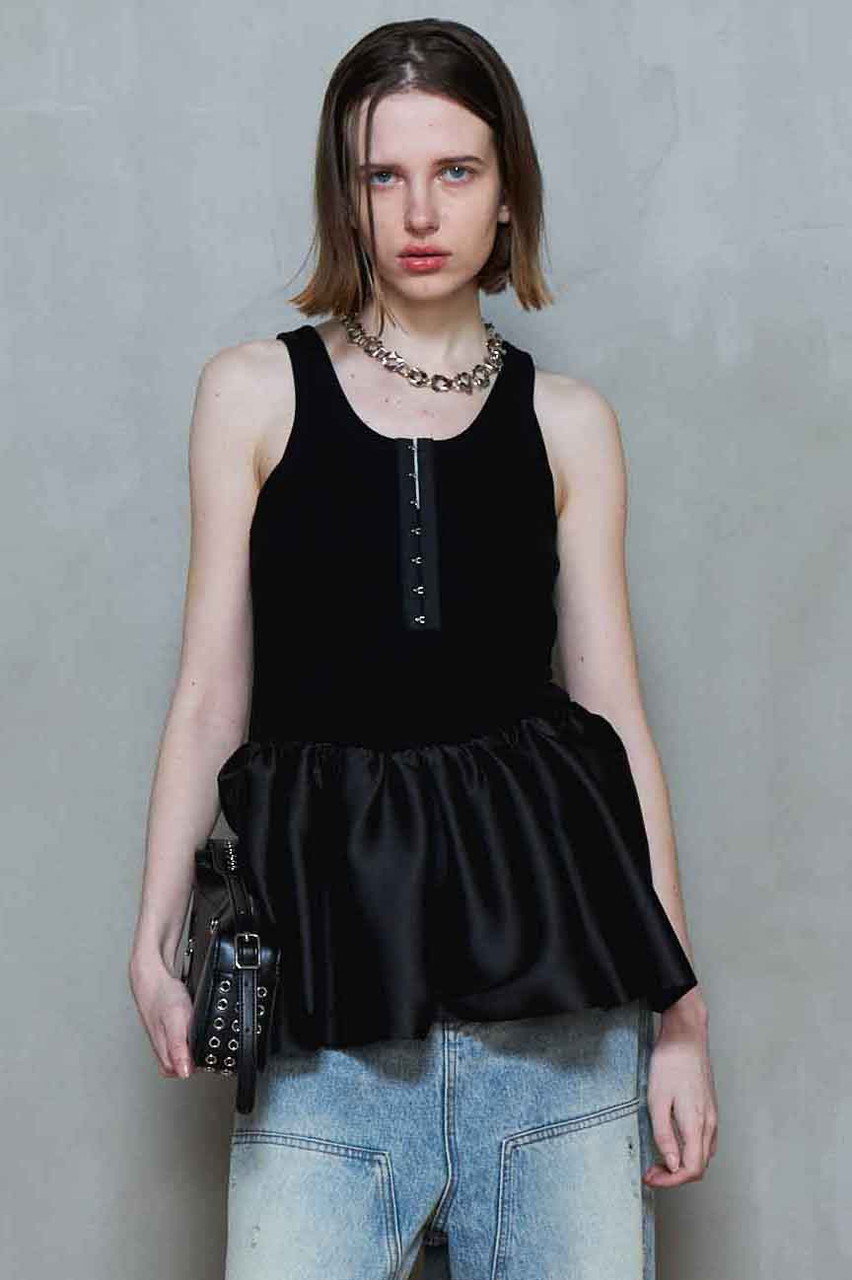 MAISON SPECIAL(メゾンスペシャル)｜Satin Combination Peplum