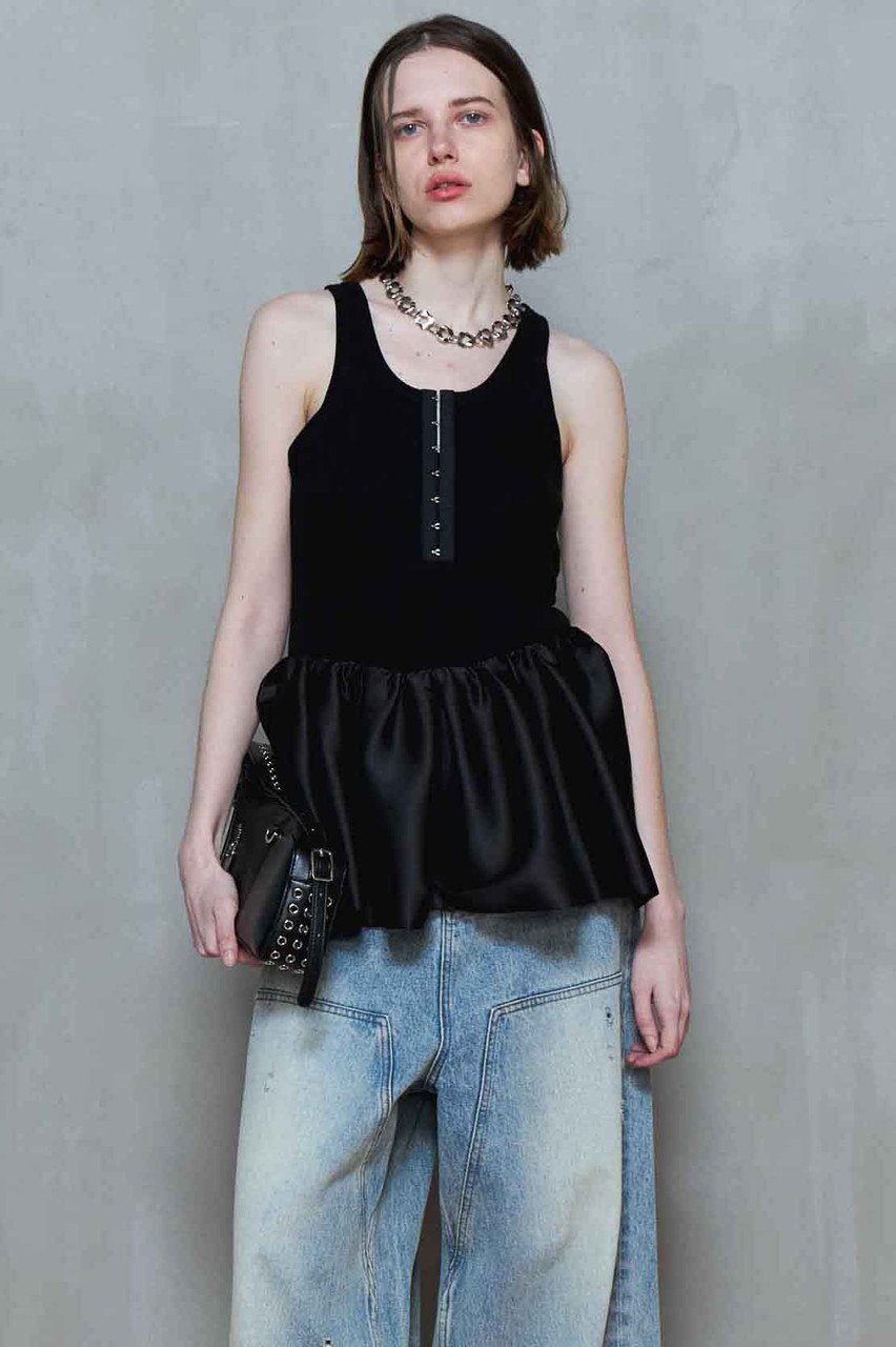 MAISON SPECIAL(メゾンスペシャル)｜Satin Combination Peplum