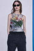 maison special チューリップギャザーメッシュタンクトップ MAISON SPECIAL（メゾンスペシャル）の「Tulip Gather Mesh Tank Top