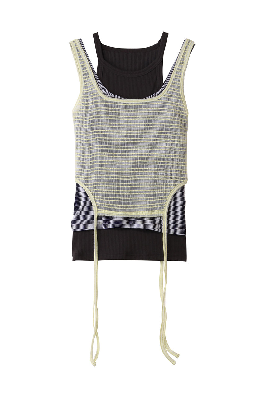 MAISON SPECIAL Triple Layered Tank Top/トリプルレイヤードタンクトップ (LIME(ライム), FREE) メゾンスペシャル ELLE SHOP MAISON SPECIAL Triple Layered Tank Top/トリプルレイヤードタンクトップ (LIME(ライム), FREE) メゾンスペシャル ELLE SHOP