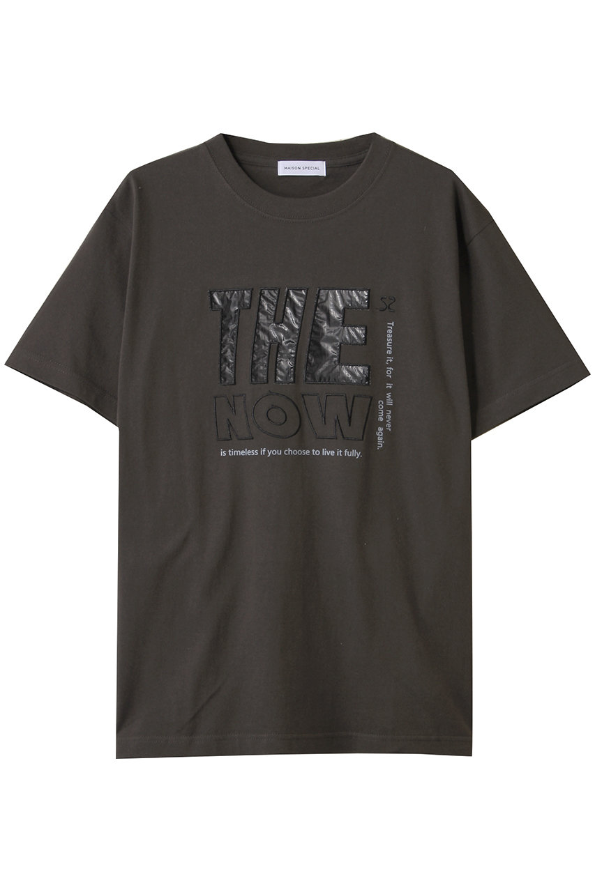MAISON SPECIAL THE NOW Logo T-shirt/THE NOWロゴTシャツ (C.GRY(チャコールグレー), FREE) メゾンスペシャル ELLE SHOP MAISON SPECIAL THE NOW Logo T-shirt/THE NOWロゴTシャツ (C.GRY(チャコールグレー), FREE) メゾンスペシャル ELLE SHOP