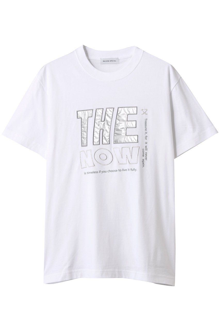 MAISON SPECIAL THE NOW Logo T-shirt/THE NOWロゴTシャツ (WHT(ホワイト), FREE) メゾンスペシャル ELLE SHOP MAISON SPECIAL THE NOW Logo T-shirt/THE NOWロゴTシャツ (WHT(ホワイト), FREE) メゾンスペシャル ELLE SHOP