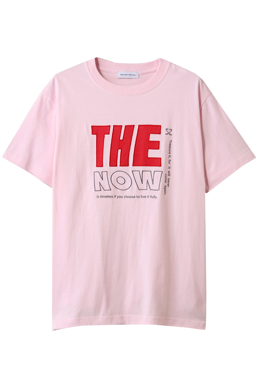 MAISON SPECIAL THE NOW Logo T-shirt/THE NOWロゴTシャツ (PNK(ピンク), FREE) メゾンスペシャル ELLE SHOP MAISON SPECIAL THE NOW Logo T-shirt/THE NOWロゴTシャツ (PNK(ピンク), FREE) メゾンスペシャル ELLE SHOP