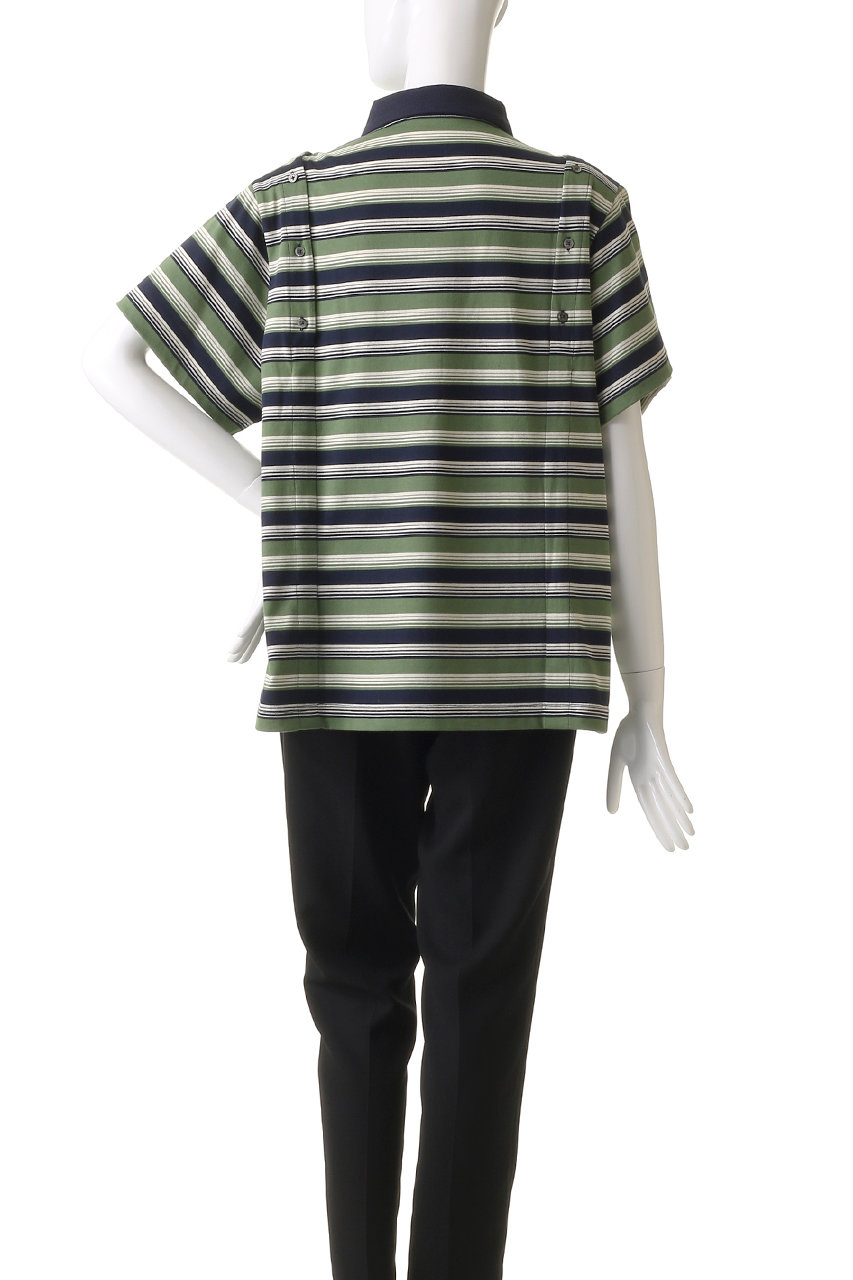 MAISON SPECIAL ブラックポロシャツ MAISON SPECIAL ポロシャツ 「UNISEX」Prime-Over Layering Crew