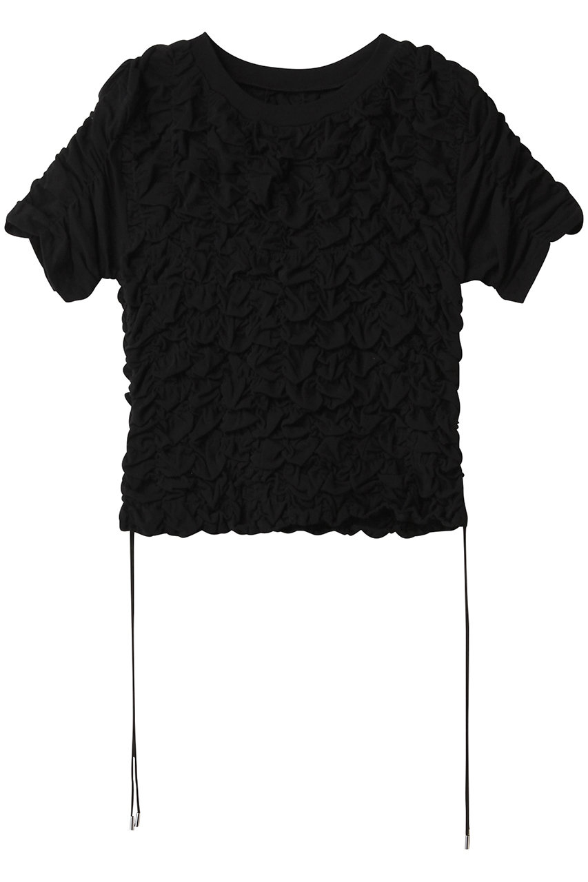 MAISON SPECIAL Shirring T-shirt/シャーリングTシャツ (BLK(ブラック), FREE) メゾンスペシャル ELLE SHOP MAISON SPECIAL Shirring T-shirt/シャーリングTシャツ (BLK(ブラック), FREE) メゾンスペシャル ELLE SHOP