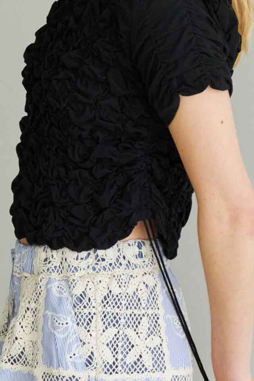 MAISON SPECIAL(メゾンスペシャル)｜Shirring T-shirt/シャーリングT