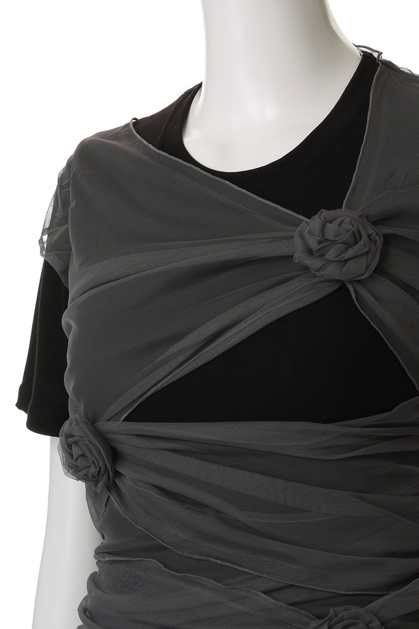 メゾンスペシャル　レイヤードチュールトップ　新品未使用 Multiway Tulle Layered Collar/マルチウェイチュールレイヤード