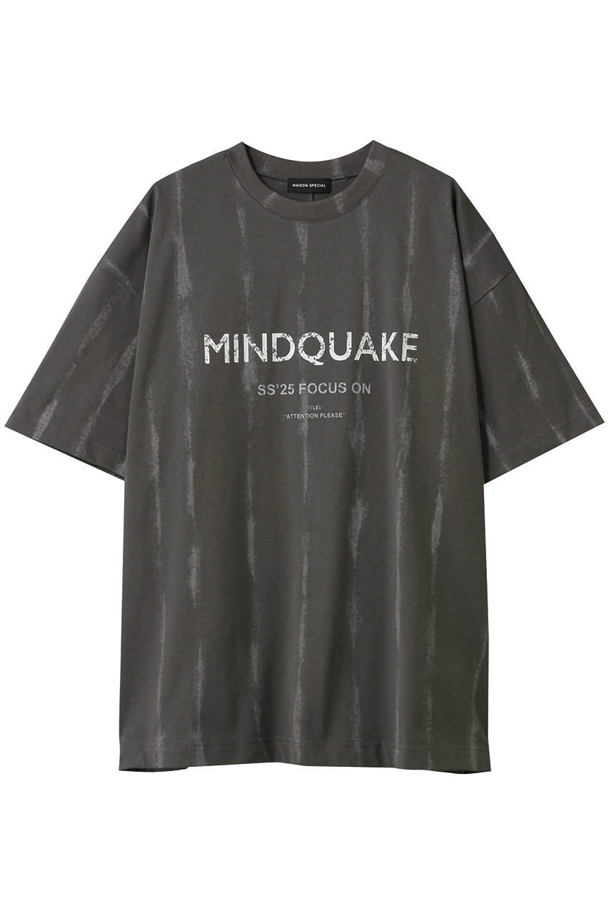 MAISON SPECIAL MINDQUAKE Logo Oversized T-shirt/MINDQUAKEロゴオーバーTシャツ (C.GRY(チャコールグレー), FREE) メゾンスペシャル ELLE SHOP MAISON SPECIAL MINDQUAKE Logo Oversized T-shirt/MINDQUAKEロゴオーバーTシャツ (C.GRY(チャコールグレー), FREE) メゾンスペシャル ELLE SHOP