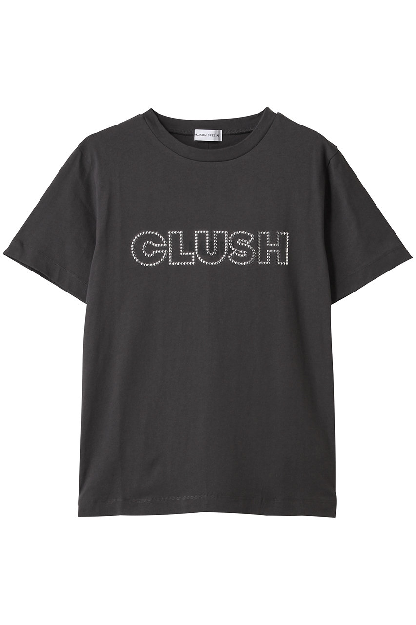 MAISON SPECIAL MEU CLUSH T-shirt/MEU CLUSH Tシャツ (C.GRY(チャコールグレー), FREE) メゾンスペシャル ELLE SHOP MAISON SPECIAL MEU CLUSH T-shirt/MEU CLUSH Tシャツ (C.GRY(チャコールグレー), FREE) メゾンスペシャル ELLE SHOP