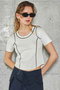 Bicolor Stitch Compact T-shirt/バイカラーステッチコンパクトTシャツ メゾンスペシャル/MAISON SPECIAL