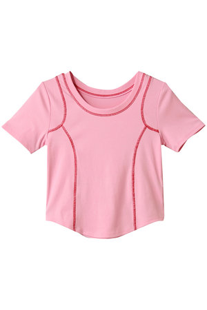 メゾンスペシャル/MAISON SPECIALのBicolor Stitch Compact T-shirt/バイカラーステッチコンパクトTシャツ(110100/110102)