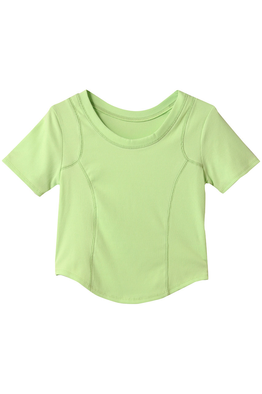 MAISON SPECIAL Bicolor Stitch Compact T-shirt/バイカラーステッチコンパクトTシャツ (LIME(ライム), FREE) メゾンスペシャル ELLE SHOP MAISON SPECIAL Bicolor Stitch Compact T-shirt/バイカラーステッチコンパクトTシャツ (LIME(ライム), FREE) メゾンスペシャル ELLE SHOP