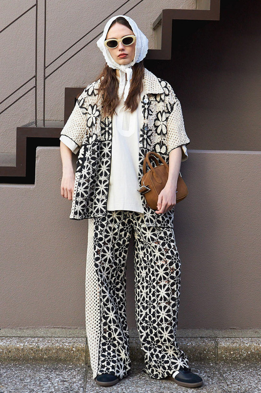 MAISON SPECIAL(メゾンスペシャル)｜Mixed Lace Easy Pants/ミックス