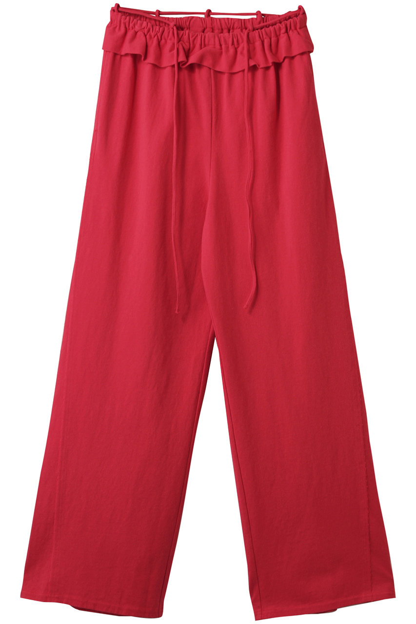 MAISON SPECIAL Waist Ruffle Sweatpants/ウエストフリルスウェットパンツ (RED(レッド), 38) メゾンスペシャル ELLE SHOP MAISON SPECIAL Waist Ruffle Sweatpants/ウエストフリルスウェットパンツ (RED(レッド), 38) メゾンスペシャル ELLE SHOP