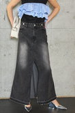 2way Waist Slit Maxi Denim Skirt/2WAYウエストスリットマキシデニムスカート