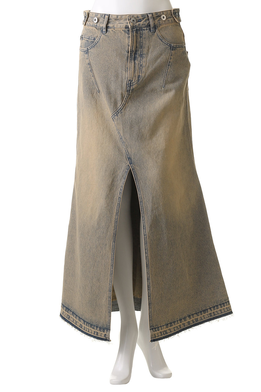 MAISON SPECIAL(メゾンスペシャル)｜2way Waist Slit Maxi Denim Skirt