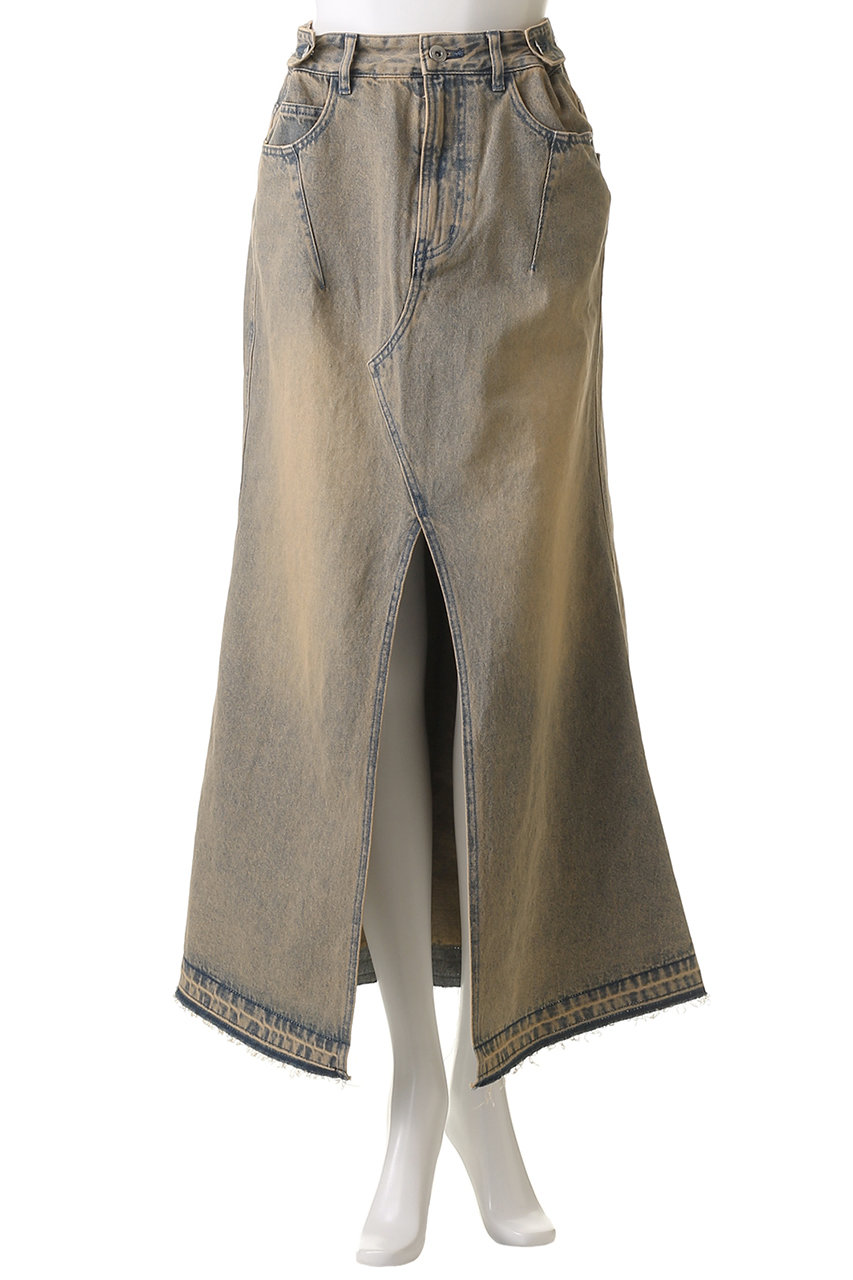 MAISON SPECIAL(メゾンスペシャル)｜2way Waist Slit Maxi Denim Skirt