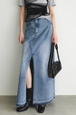 2way Waist Slit Maxi Denim Skirt/2WAYウエストスリットマキシデニムスカート