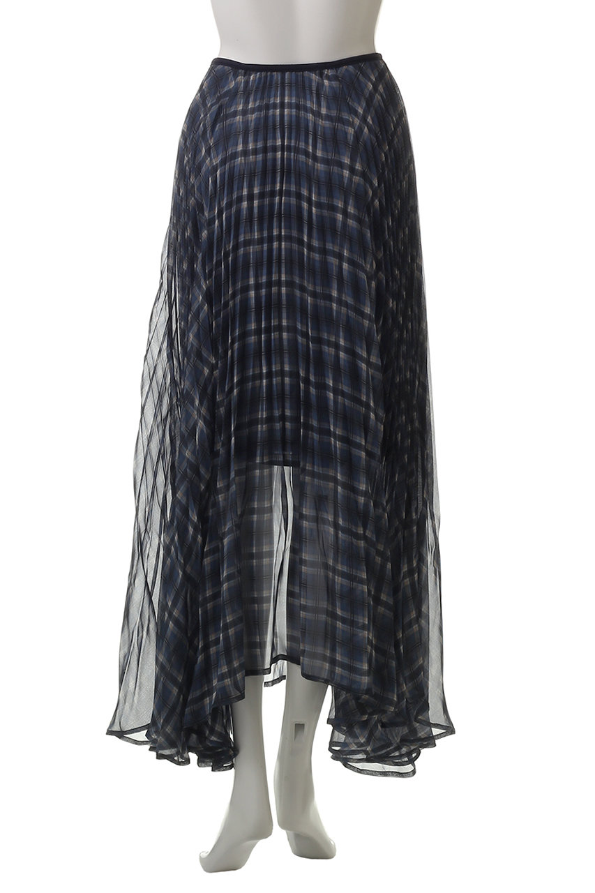 メゾンスペシャル　サーキュラープリーツチェックスカート Circular Pleated Plaid Skirt/サーキュラープリーツチェック