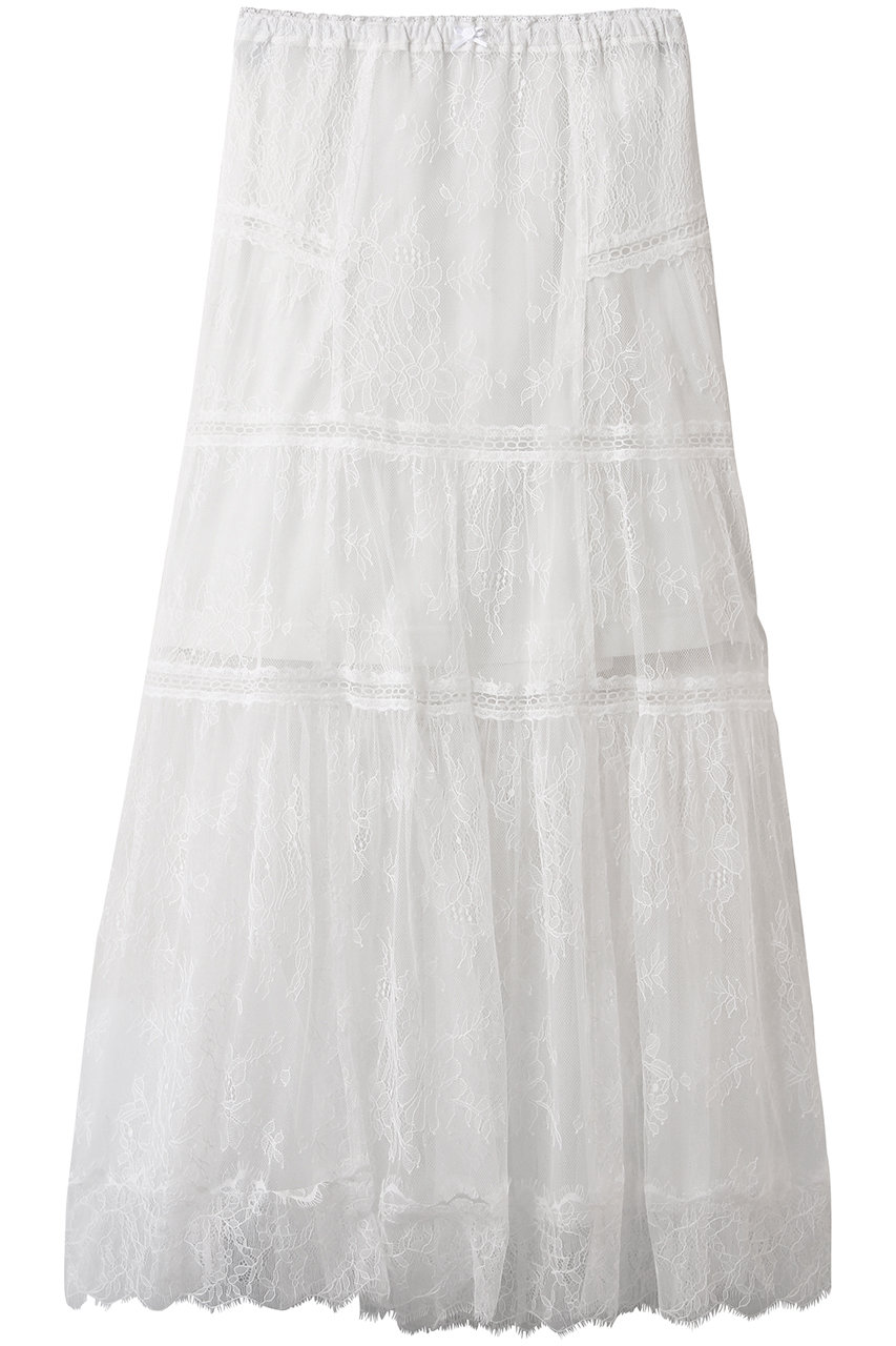 MAISON SPECIAL Lace Tiered Skirt/レースティアードスカート (WHT(ホワイト), 38) メゾンスペシャル ELLE SHOP MAISON SPECIAL Lace Tiered Skirt/レースティアードスカート (WHT(ホワイト), 38) メゾンスペシャル ELLE SHOP