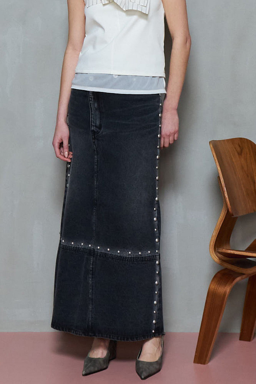MAISON SPECIAL(メゾンスペシャル)|Studs Denim Skirt/スタッズ MAISON SPECIAL(メゾンスペシャル)|Studs Denim Skirt/スタッズ
