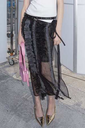 メゾンスペシャル/MAISON SPECIALのSheer Ruffle Skirt/シアーフリルスカート(110700/110703)