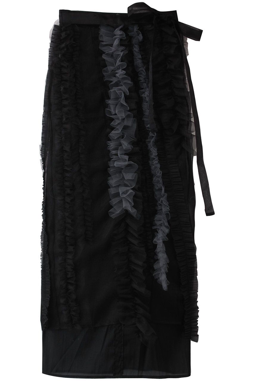MAISON SPECIAL Sheer Ruffle Skirt/シアーフリルスカート (BLK(ブラック), FREE) メゾンスペシャル ELLE SHOP MAISON SPECIAL Sheer Ruffle Skirt/シアーフリルスカート (BLK(ブラック), FREE) メゾンスペシャル ELLE SHOP