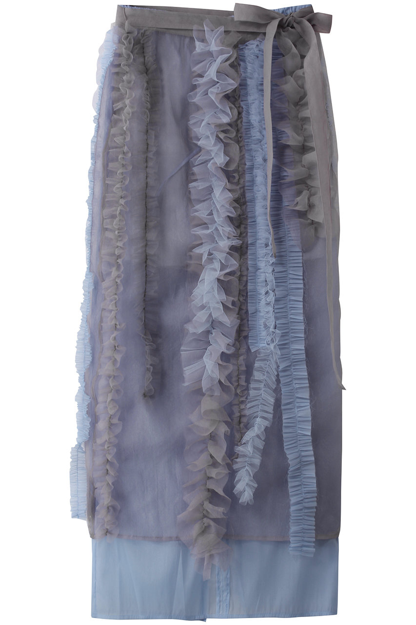 MAISON SPECIAL Sheer Ruffle Skirt/シアーフリルスカート (BLU(ブルー), FREE) メゾンスペシャル ELLE SHOP MAISON SPECIAL Sheer Ruffle Skirt/シアーフリルスカート (BLU(ブルー), FREE) メゾンスペシャル ELLE SHOP