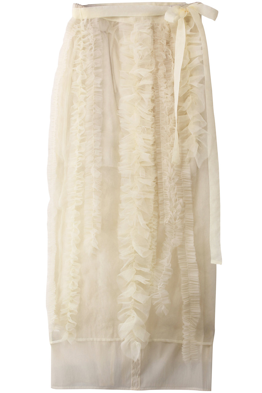 MAISON SPECIAL Sheer Ruffle Skirt/シアーフリルスカート (WHT(ホワイト), FREE) メゾンスペシャル ELLE SHOP MAISON SPECIAL Sheer Ruffle Skirt/シアーフリルスカート (WHT(ホワイト), FREE) メゾンスペシャル ELLE SHOP