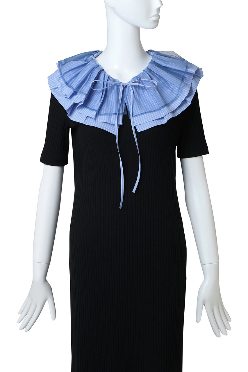 夏SALE✨maison special✨ブルー/チュール✨レイヤード/Blue Tulle Layered Blouson/チュールレイヤードブルゾン【MAISON