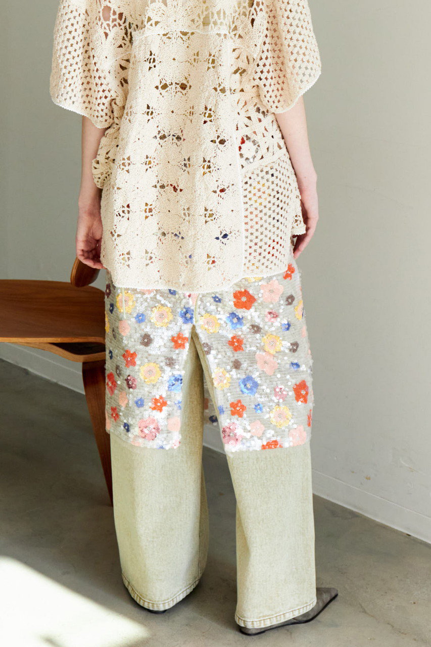 MAISON SPECIAL(メゾンスペシャル)｜Colorful Flower Sequin Skirt