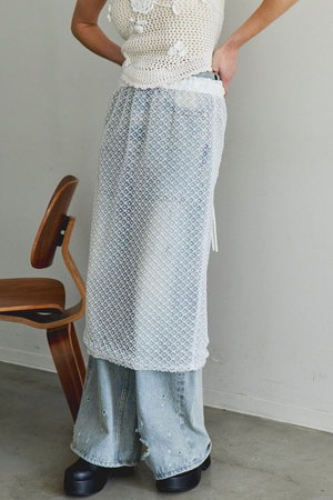 メゾンスペシャル/MAISON SPECIALのPearl Beaded Skirt/パールビーズスカート(110700/110703)