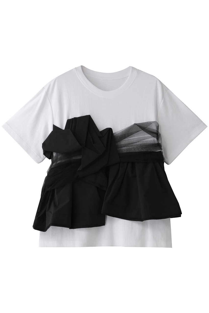 メゾンスペシャル/MAISON SPECIALの【予約販売】Docking Twisted T-shirt/ドッキングツイステッドTシャツ(WHT(ホワイト)/21251415219)