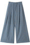 Multi Plaid Easy Pants/マルチチェックイージーパンツ メゾンスペシャル/MAISON SPECIAL BLU(ブルー)