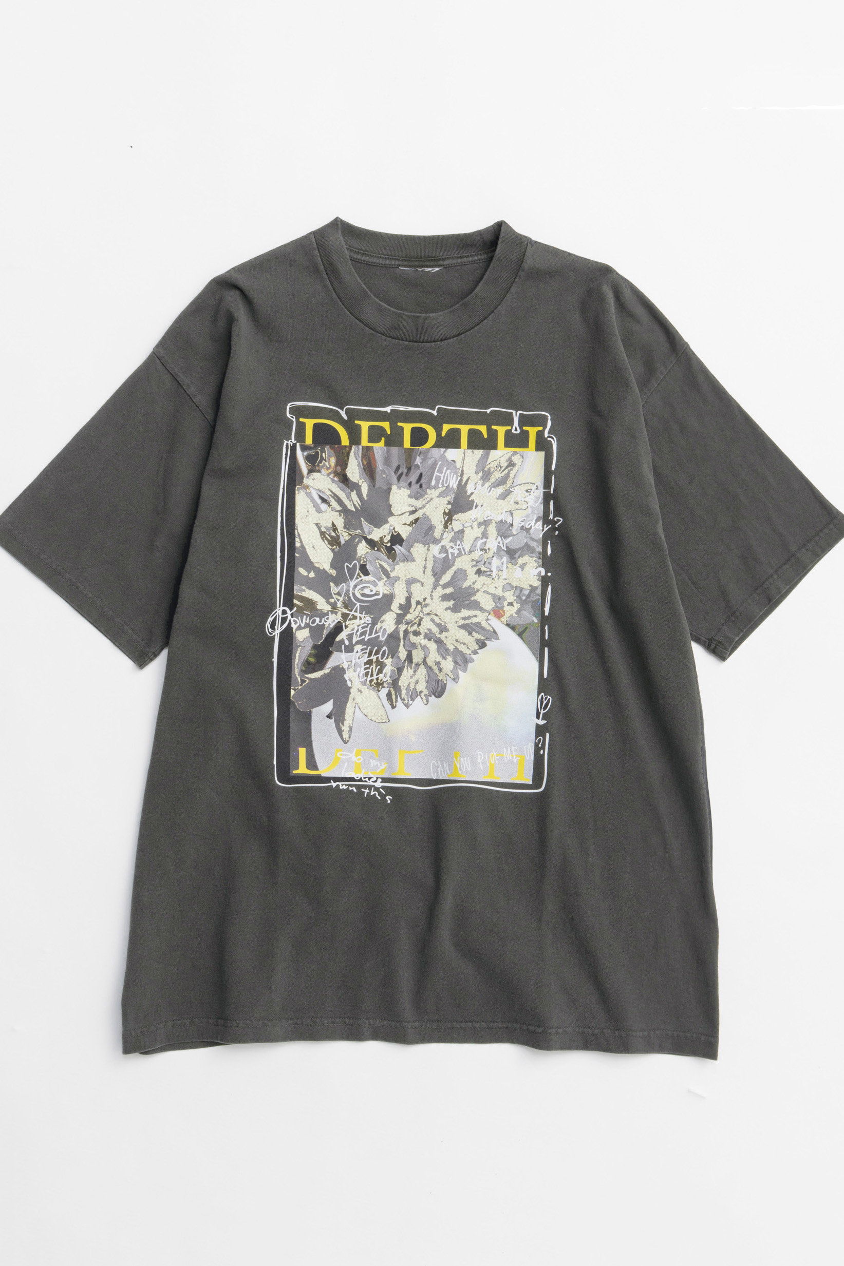 MAISON SPECIAL Flower Photo Oversized T-shirt/フラワーフォトオーバーTEE (GRY(グレー), FREE) メゾンスペシャル ELLE SHOP MAISON SPECIAL Flower Photo Oversized T-shirt/フラワーフォトオーバーTEE (GRY(グレー), FREE) メゾンスペシャル ELLE SHOP
