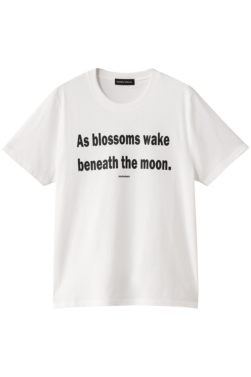 MAISON SPECIAL THE MOON T-shirt/THE MOON TEE (WHT(ホワイト), FREE) メゾンスペシャル ELLE SHOP MAISON SPECIAL THE MOON T-shirt/THE MOON TEE (WHT(ホワイト), FREE) メゾンスペシャル ELLE SHOP