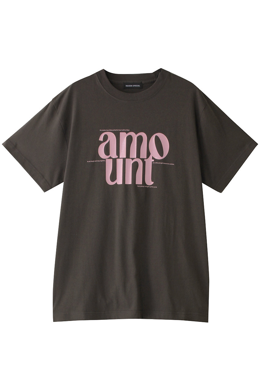 MAISON SPECIAL amount T-shirt/amount Tシャツ (C.GRY(チャコールグレー), FREE) メゾンスペシャル ELLE SHOP MAISON SPECIAL amount T-shirt/amount Tシャツ (C.GRY(チャコールグレー), FREE) メゾンスペシャル ELLE SHOP