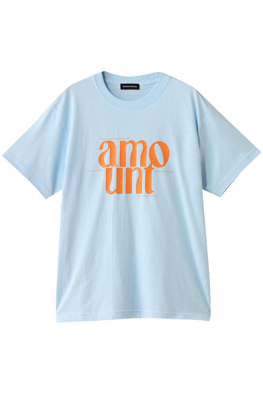 MAISON SPECIAL amount T-shirt/amount Tシャツ (BLU(ブルー), FREE) メゾンスペシャル ELLE SHOP MAISON SPECIAL amount T-shirt/amount Tシャツ (BLU(ブルー), FREE) メゾンスペシャル ELLE SHOP