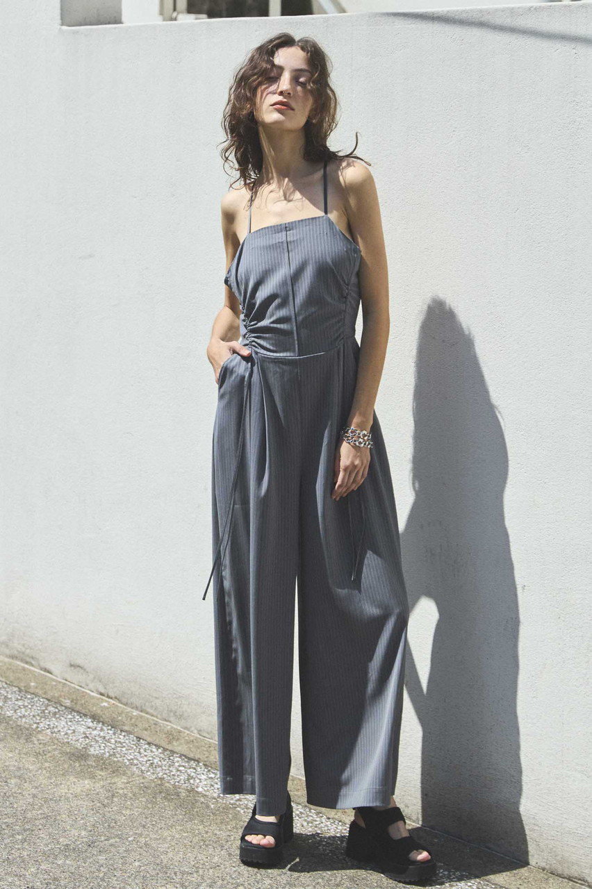 MAISON SPECIAL Shirring Back Open All-In-One/シャーリングバックオープンオールインワン (GRY(グレー), 38) メゾンスペシャル ELLE SHOP MAISON SPECIAL Shirring Back Open All-In-One/シャーリングバックオープンオールインワン (GRY(グレー), 38) メゾンスペシャル ELLE SHOP