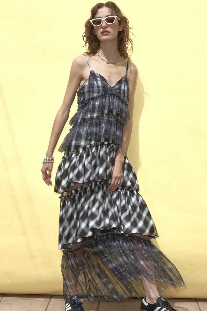 maisonspecial メゾンスペシャル チェック柄 ノースリーブワンピース MAISON SPECIAL ワンピース Checked Maxidresses/チェックマキシ