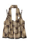 Plaid Halter Peplum Sheer Tops/チェックホルターペプラムシアートップス メゾンスペシャル/MAISON SPECIAL BGE(ベージュ)