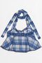 Plaid Halter Peplum Sheer Tops/チェックホルターペプラムシアートップス メゾンスペシャル/MAISON SPECIAL
