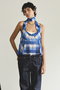 Plaid Halter Peplum Sheer Tops/チェックホルターペプラムシアートップス メゾンスペシャル/MAISON SPECIAL