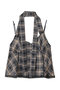 Plaid Halter Peplum Sheer Tops/チェックホルターペプラムシアートップス メゾンスペシャル/MAISON SPECIAL NVY(ネイビー)