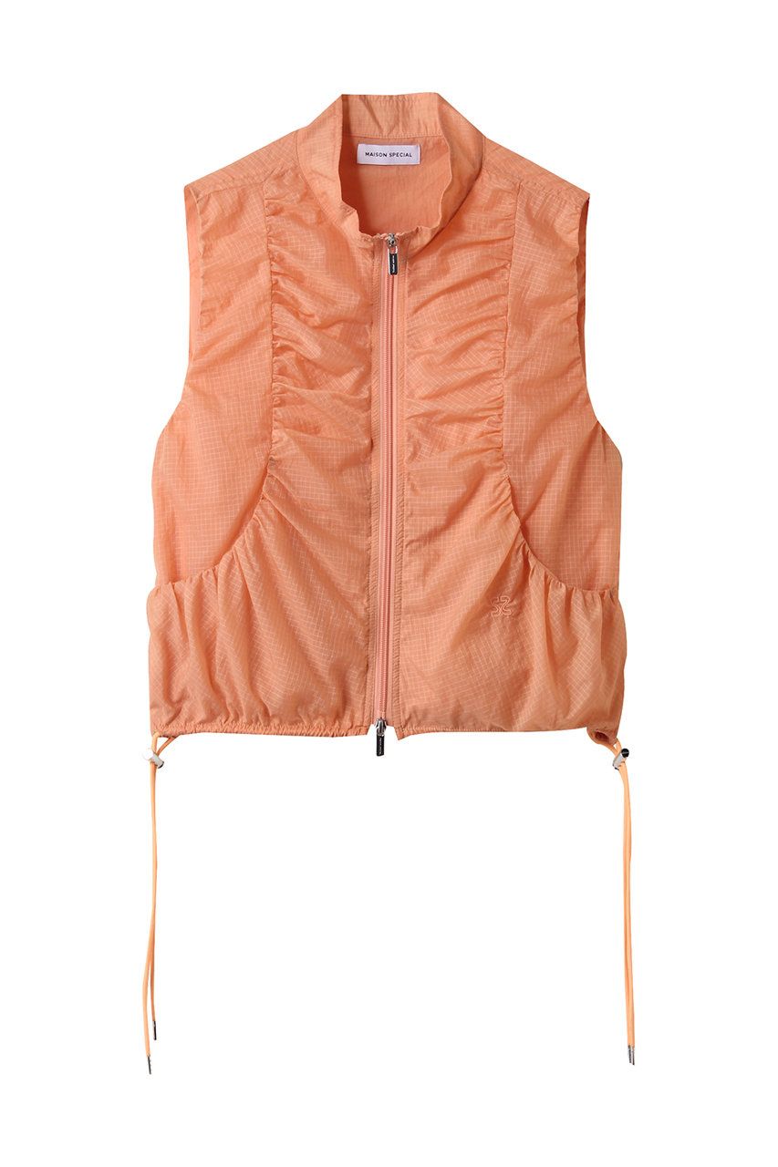 MAISON SPECIAL Airy Sheer Gathered Vest/エアリーシアーギャザーベスト (ORG(オレンジ), FREE) メゾンスペシャル ELLE SHOP MAISON SPECIAL Airy Sheer Gathered Vest/エアリーシアーギャザーベスト (ORG(オレンジ), FREE) メゾンスペシャル ELLE SHOP