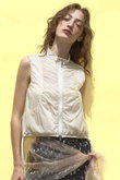Airy Sheer Gathered Vest/エアリーシアーギャザーベスト