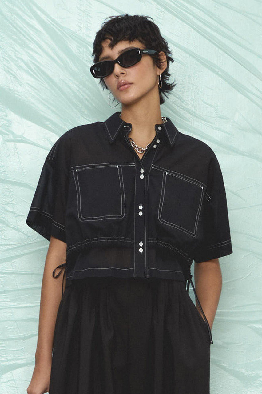MAISON SPECIAL(メゾンスペシャル)｜Color Stitch Short Shirt