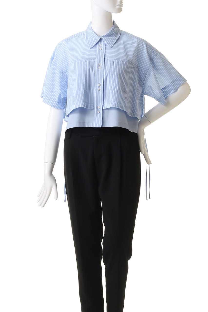 MAISON SPECIAL/メゾンスペシャル　カラーブロック　シャツ MAISON SPECIAL ブラウス シャツ Color Block Half Sleeve Tops